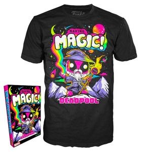 Funko Deadpool Wizard blacklight 100% cotton tee